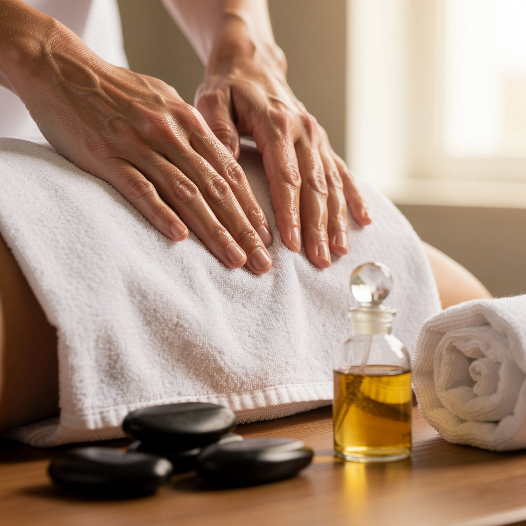 Asian Care Center skilled massage therapist providing a traditional wellness treatment in Santa Barbara